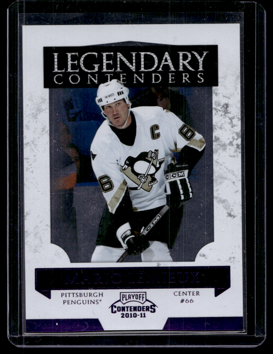 2010-11 Panini Playoff Contenders - Legendary Contenders - Purple - Mario Lemieux #6 /100