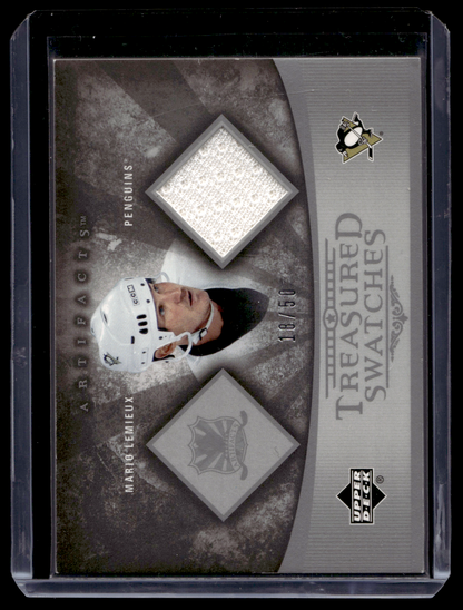 2005-06 Upper Deck Artifacts - Treasured Swatches - Silver - Mario Lemieux #TS-ML /50