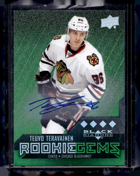 2014-15 Upper Deck Black Diamond - Emerald Autographs - Teuvo Teravainen #235 /25 RC