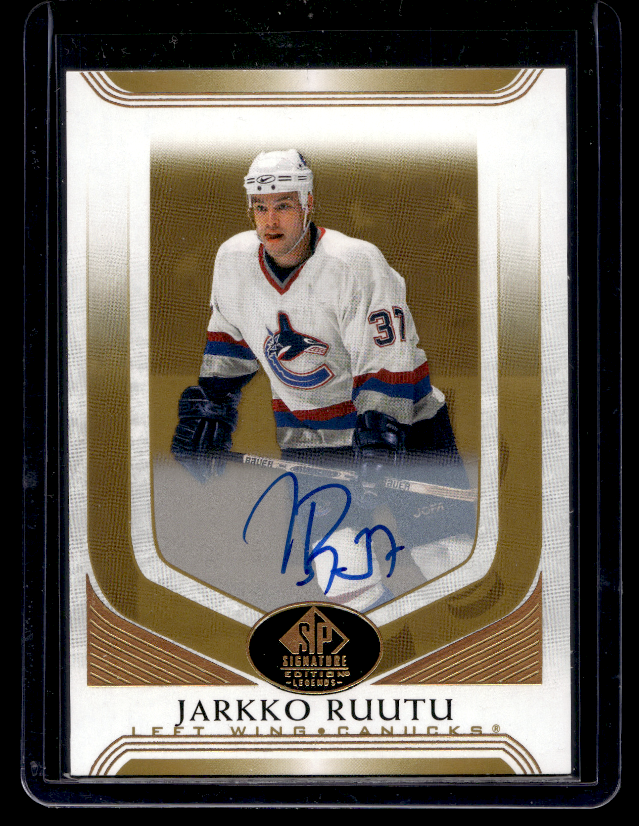 2020-21 Upper Deck SP Signature Edition Legends - Gold Spectrum Foil Autographs - Jarkko Ruutu #196
