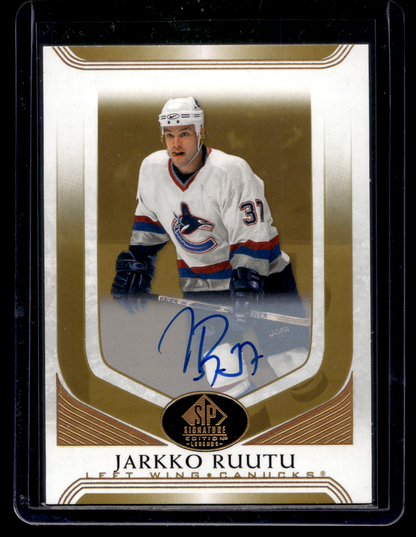 2020-21 Upper Deck SP Signature Edition Legends - Gold Spectrum Foil Autographs - Jarkko Ruutu #196