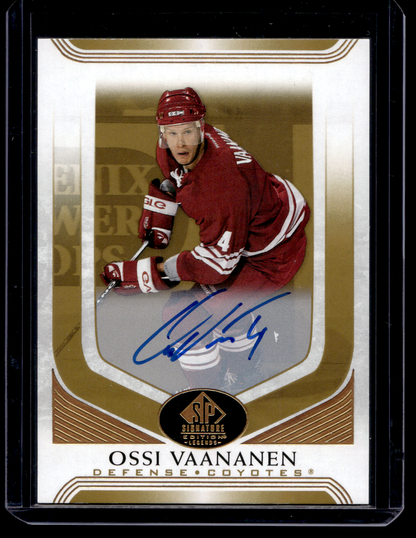 2020-21 Upper Deck SP Signature Edition Legends - Gold Spectrum Foil Autographs - Ossi Vaananen #225