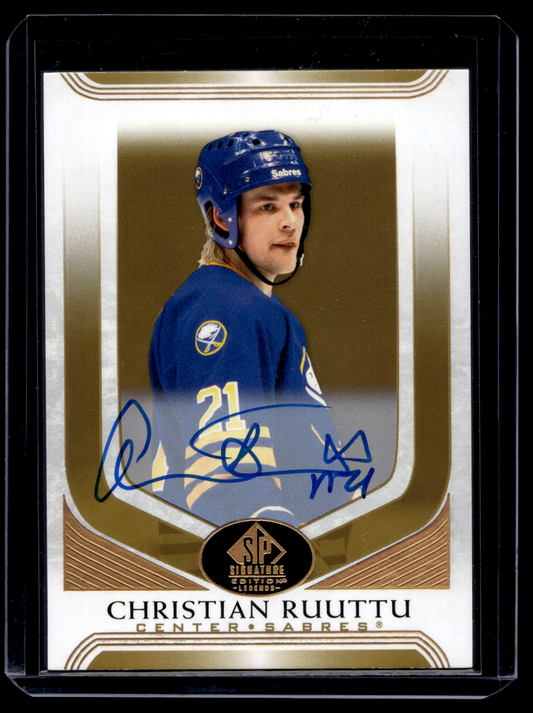 2020-21 Upper Deck SP Signature Edition Legends - Gold Spectrum Foil Autographs - Christian Ruuttu #76