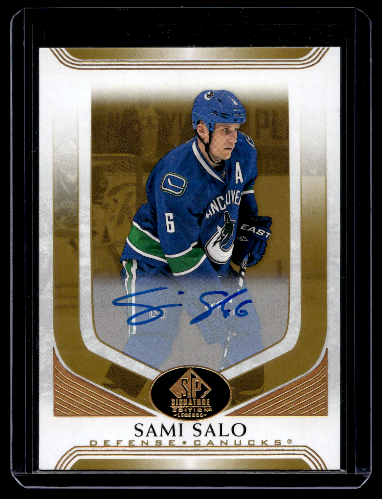 2020-21 Upper Deck SP Signature Edition Legends - Gold Spectrum Foil Autographs - Sami Salo #141
