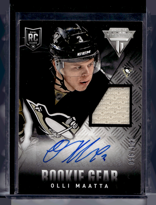 2013-14 Panini Rookie Anthology - Titanium Update Rookie Gear Autographs - Olli Maatta #RA-OM /100 RY
