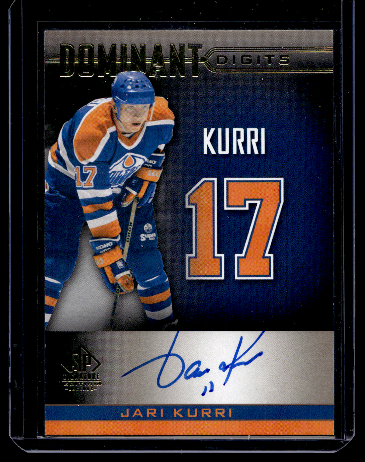2020-21 Upper Deck SP Signature Edition Legends - Dominant Digits - Gold Foil Autographs - Jari Kurri #DD-17