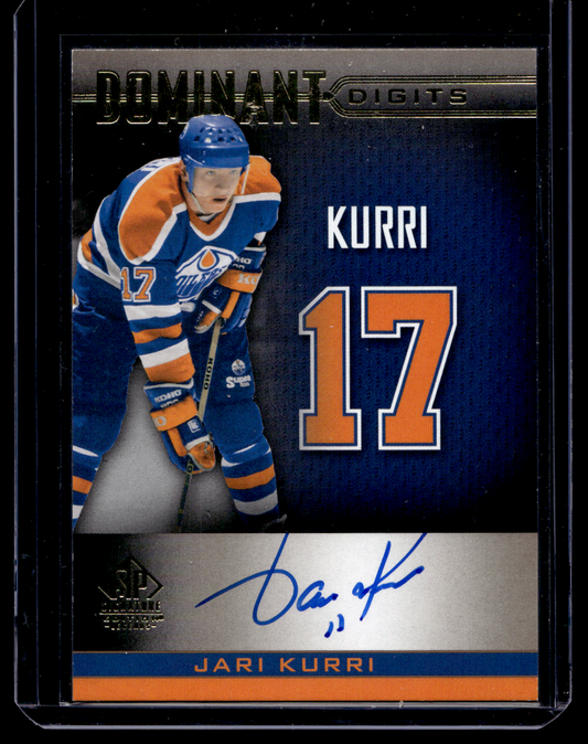 2020-21 Upper Deck SP Signature Edition Legends - Dominant Digits - Gold Foil Autographs - Jari Kurri #DD-17