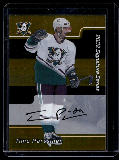 2001-02 In the Game Be A Player Signature Series - Gold Autographs - Timo Parssinen #224 RC