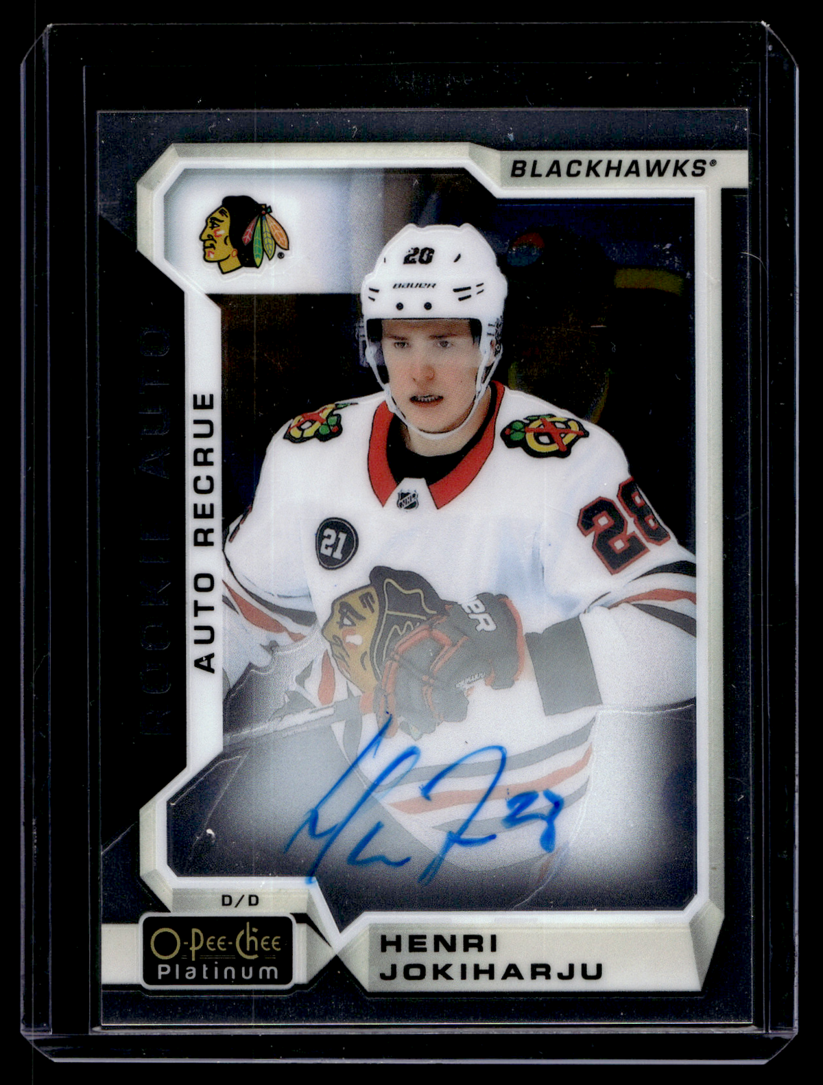 2018-19 Upper Deck OPC Platinum - Rookie Autographs - Henri Jokiharju #R-HJ RY