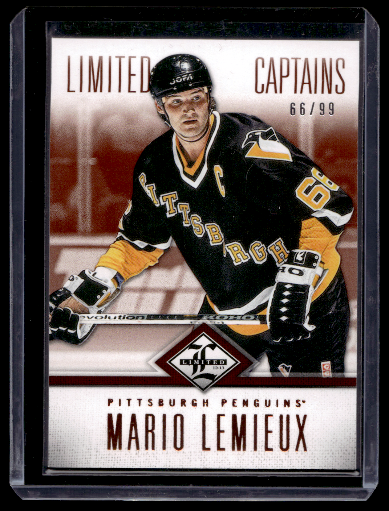 2012-13 Panini Limited - Limited Captains - Mario Lemieux #195 numeroitu pelinumerolla 66/99