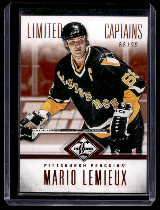 2012-13 Panini Limited - Limited Captains - Mario Lemieux #195 numeroitu pelinumerolla 66/99