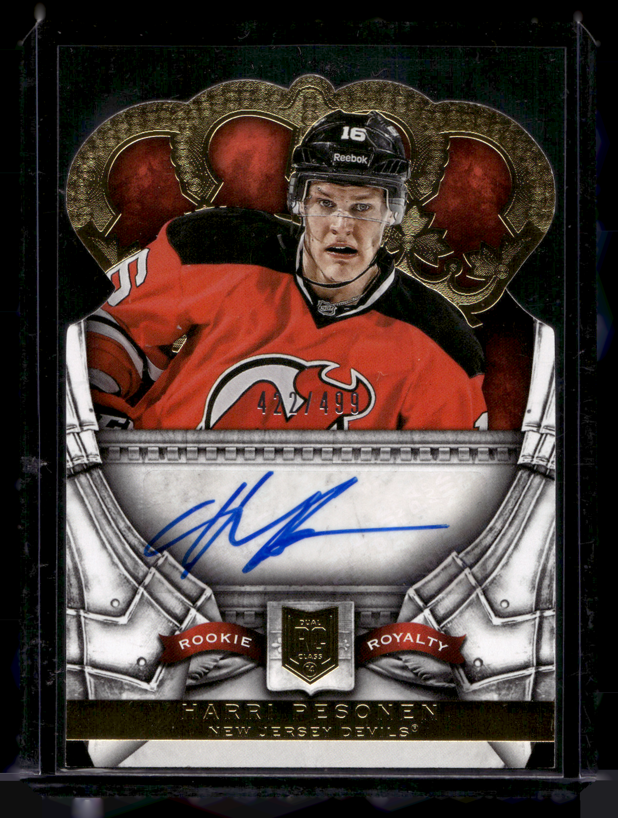 2013-14 Panini Crown Royale - Rookie Royalty Signatures - Harri Pesonen #229 /499 RC