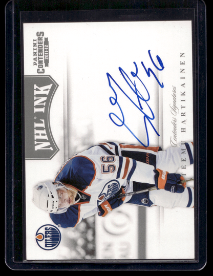 2011-12 Panini Playoff Contenders - NHL Ink - Teemu Hartikainen #20 RY