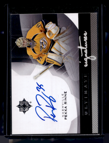 2012-13 Upper Deck Ultimate Collection - Ultimate Signatures - Pekka Rinne #US-RI