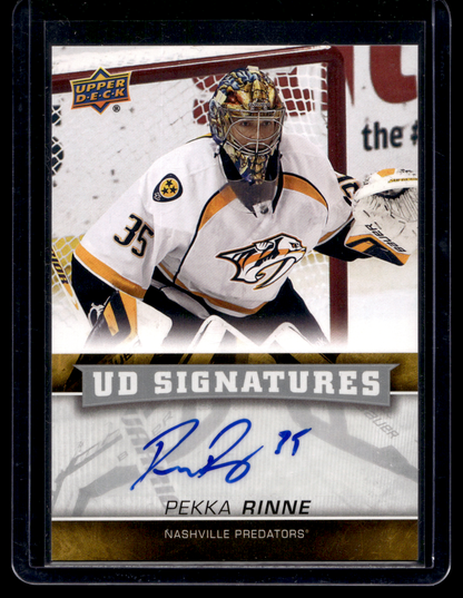 2013-14 Upper Deck - UD Signatures - Pekka Rinne #UDS-PR
