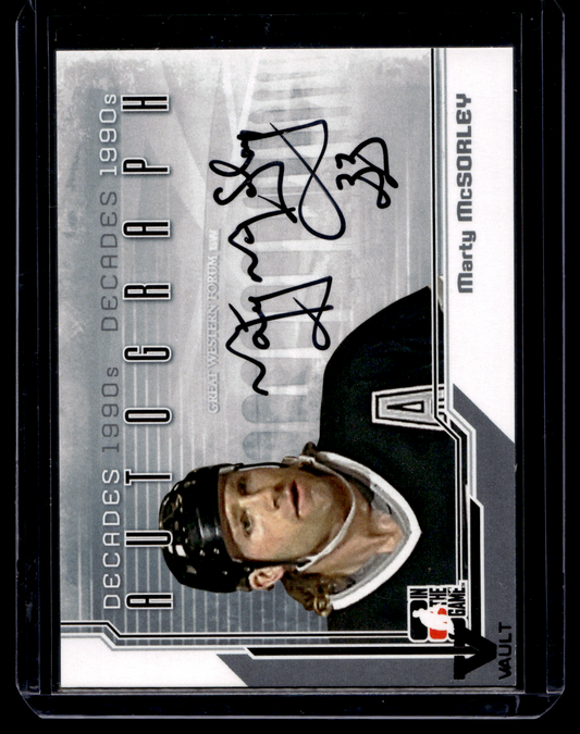 2013-14 In the Game Decades 1990s - Autograph - Silver ITG Vault Black - Marty McSorley #A-MMC