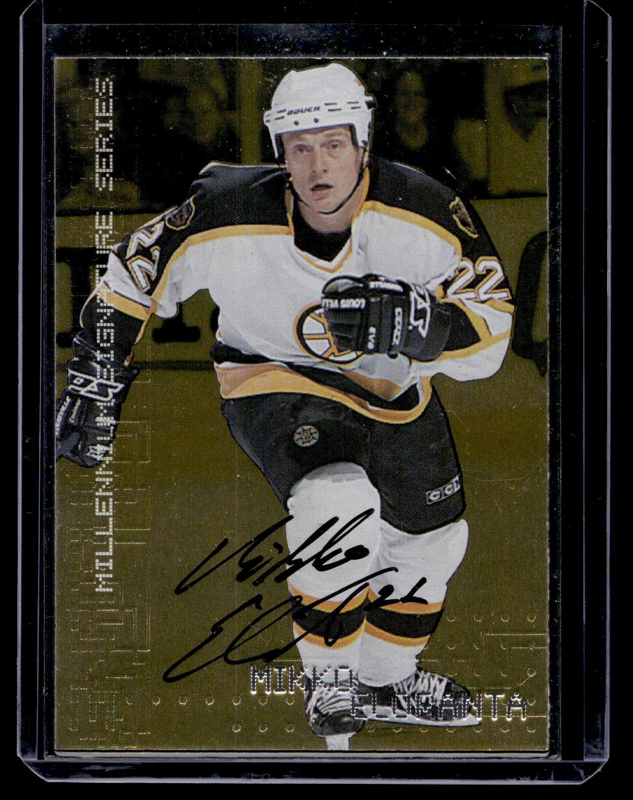 1999-00 In the Game Be A Player Millennium Signature Series - Gold Autographs - Mikko Eloranta #27 RY