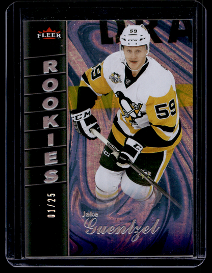 2016-17 Upper Deck Fleer Showcase - Ultra Rookies - Violet Medallion - Jake Guentzel #U27 /25 RY