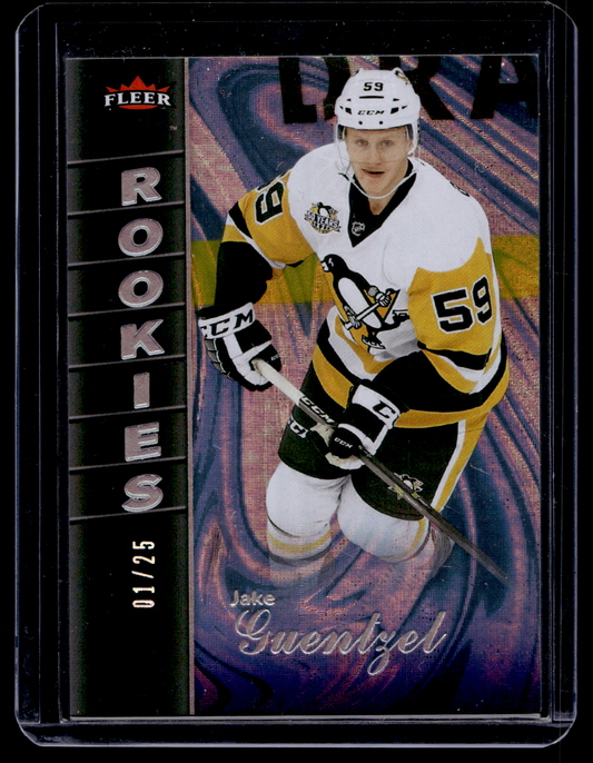 2016-17 Upper Deck Fleer Showcase - Ultra Rookies - Violet Medallion - Jake Guentzel #U27 /25 RY