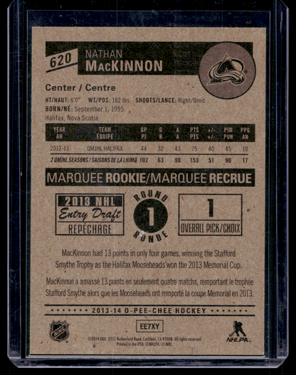 2013-14 O-Pee-Chee - Marquee Rookies - Nathan MacKinnon #620 RC