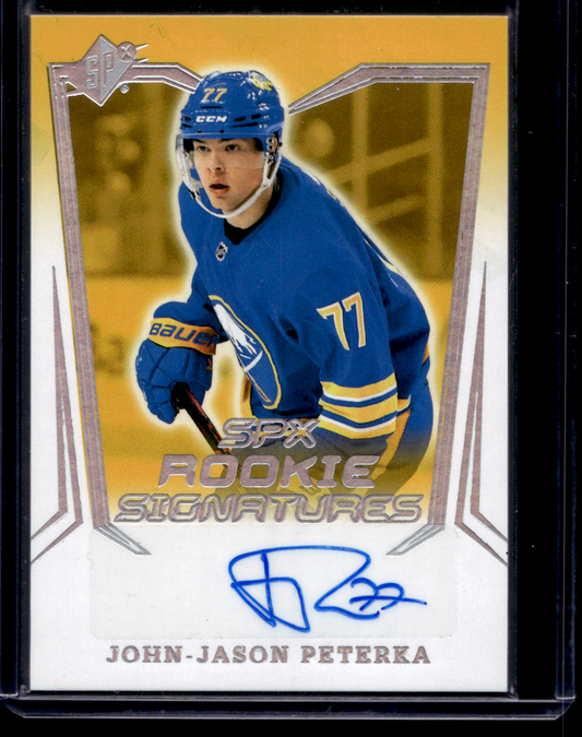2021-22 Upper Deck SPx - SPx Rookie Signatures - John-Jason Peterka #SPXR-JP RY