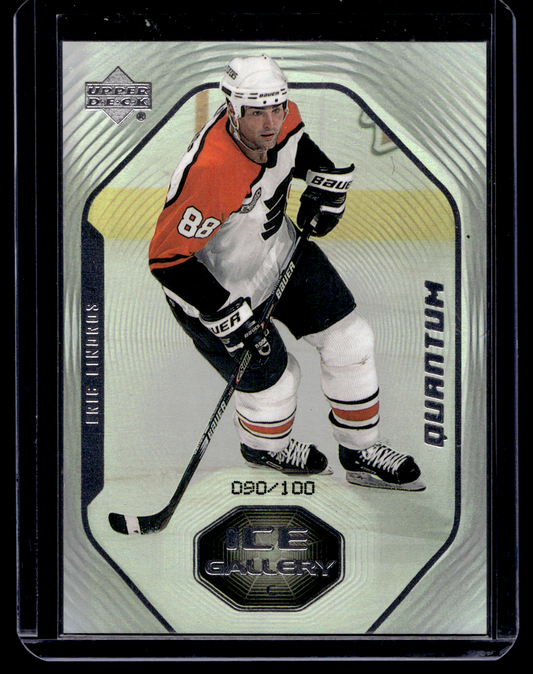 1999-00 Upper Deck - Ice Gallery - Quantum Silver - Eric Lindros #IG-7 /100
