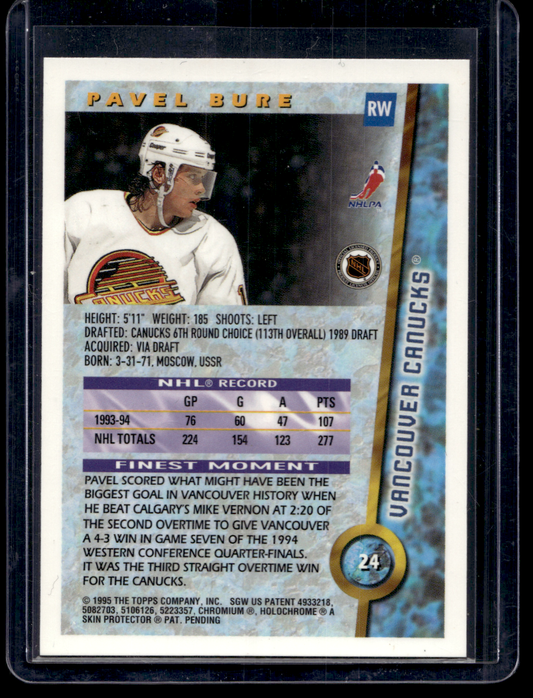 1994-95 Topps Finest - Refractor - Pavel Bure #24