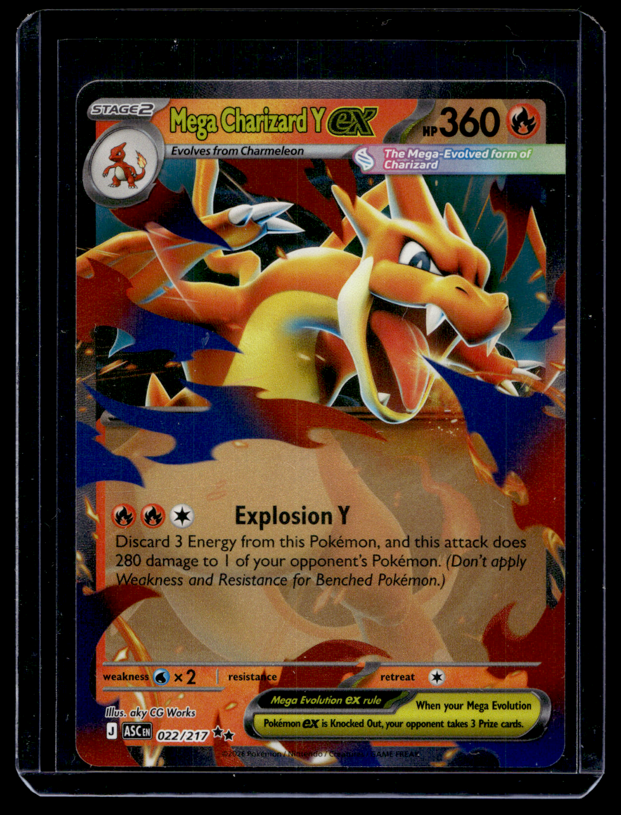 2026 Pokemon - Mega Evolutions Ascended Heroes - Mega Charizard Y ex #022