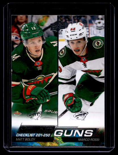 2022-23 Upper Deck Series 1 - Young Guns Checklist - Matt Boldy / Marco Rossi #250 RC