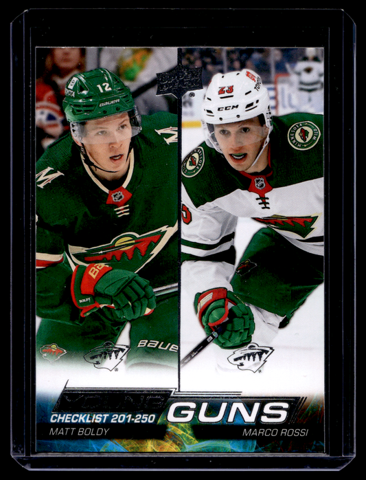 2022-23 Upper Deck Series 1 - Young Guns Checklist - Matt Boldy / Marco Rossi #250 RC