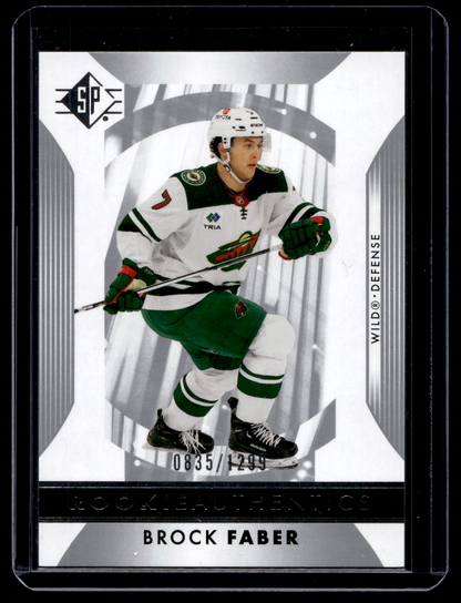 2023-24 Upper Deck SP - Retail - Rookie Authentics - Brock Faber #128 /1299 RC