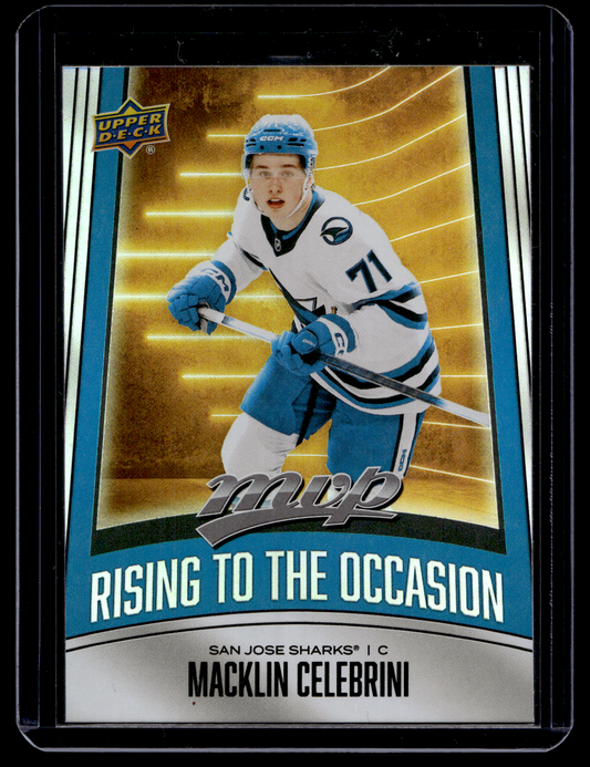 2025-26 Upper Deck MVP - Rising to the Occasion - Macklin Celebrini #RO-24