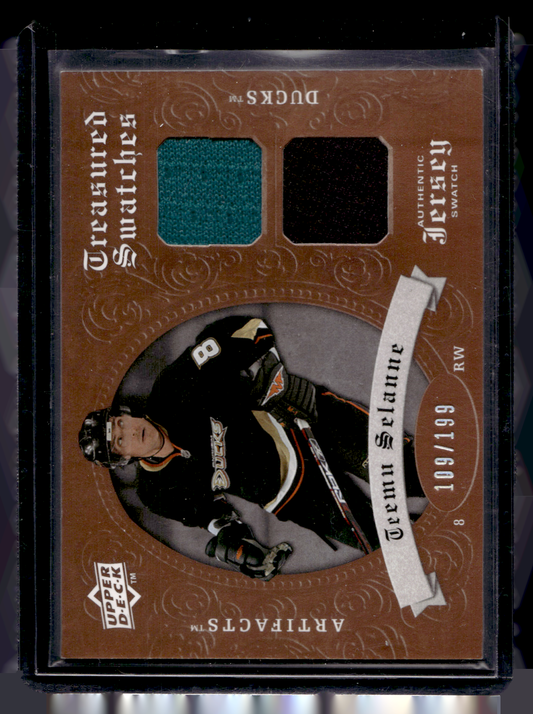 2008-09 Upper Deck Artifacts - Treasured Swatches - Dual - Teemu Selanne #TSD-TS /199