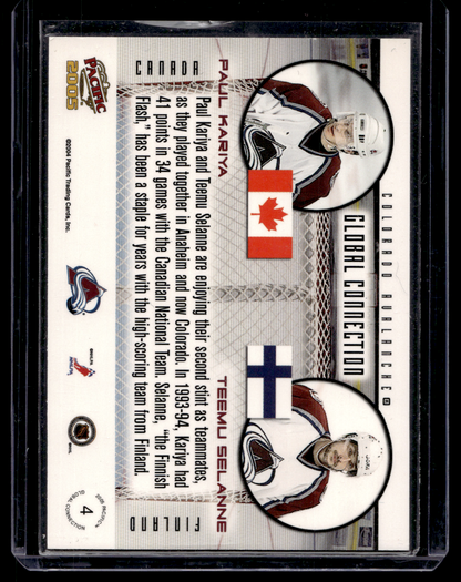 2004-05 Pacific - Global Connection - Paul Kariya / Teemu Selanne #4