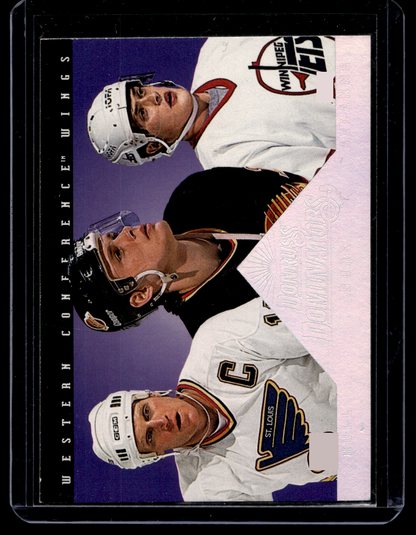 1994-95 Donruss - Dominators - Teemu Selanne / Pavel Bure / Brett Hull #8