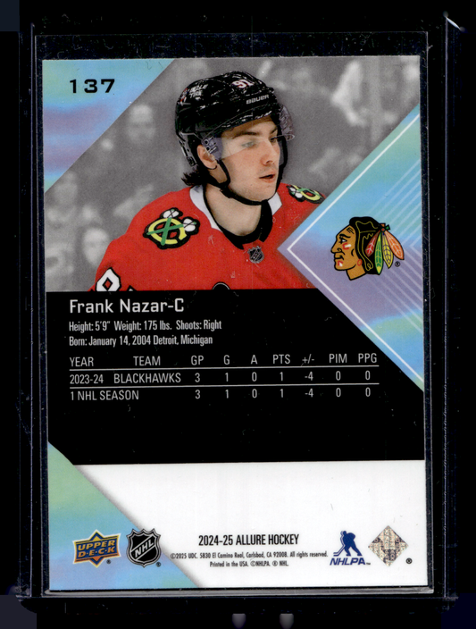 2024-25 Upper Deck Allure - Rookies - Frank Nazar #137 RC