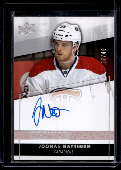 2014-15 Upper Deck Premier - Spectrum Silver - Rookie Autographs - Joonas Nattinen  #80 /49 RC