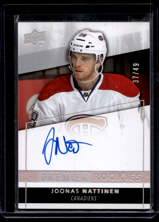 2014-15 Upper Deck Premier - Spectrum Silver - Rookie Autographs - Joonas Nattinen  #80 /49 RC
