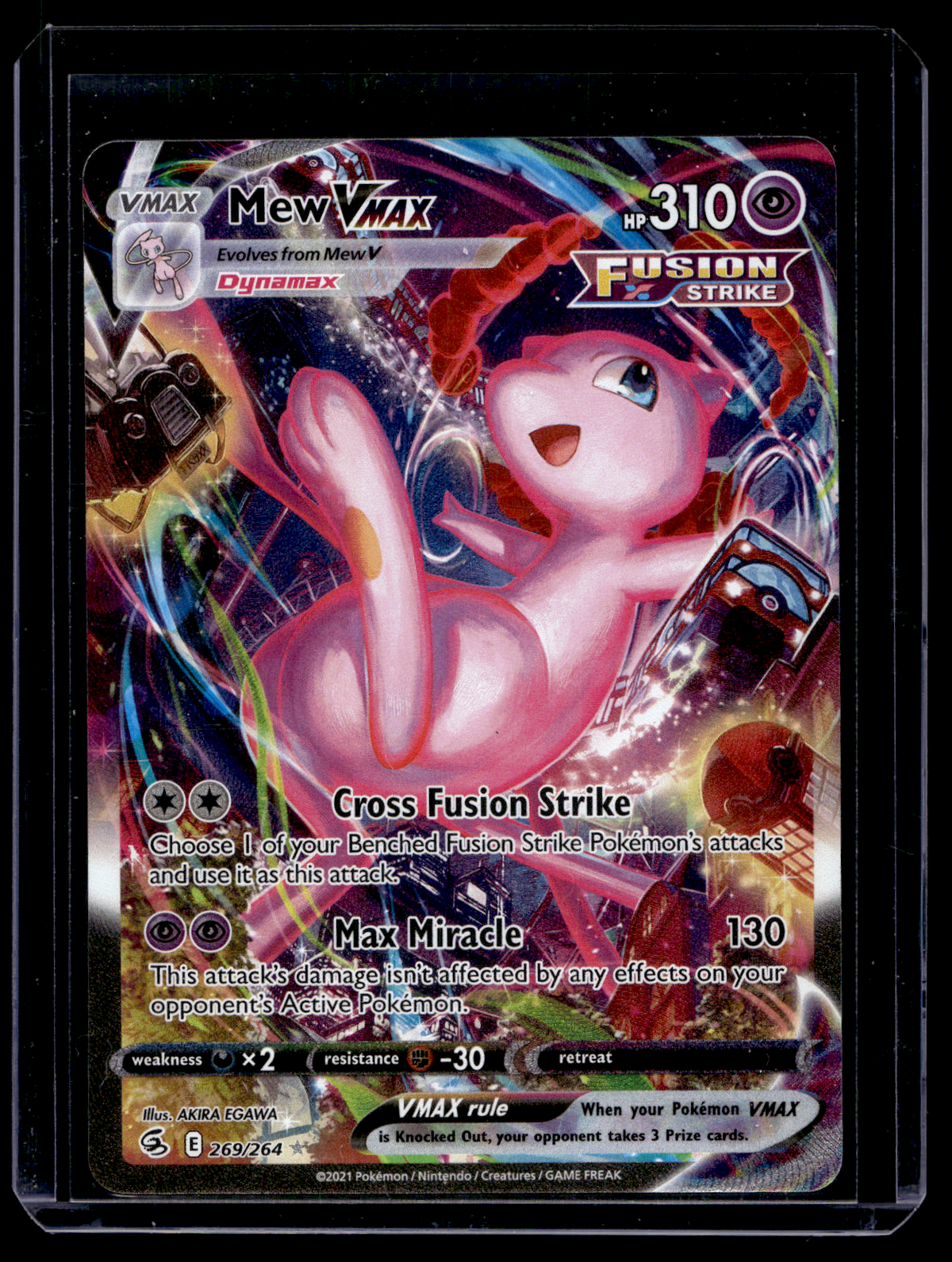2021 Pokemon Sword & Shield - Fusion Strike - Secret - Mew VMAX #269