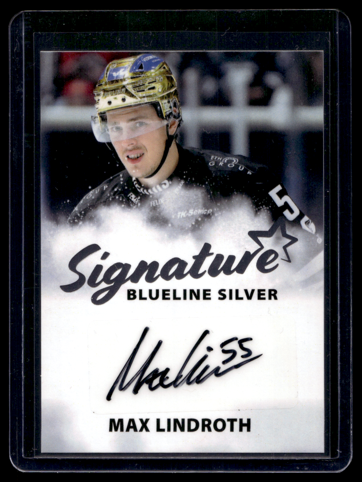 2024-25 Blueline Signature Silver - Max Lindroth #AU-ML /100