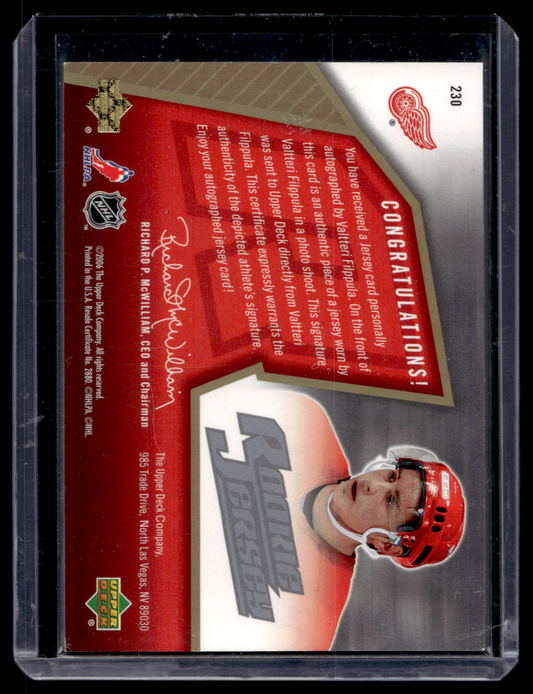 2005-06 Upper Deck SPx - Rookie Jersey - Valtteri Filppula #230 /1999 RC