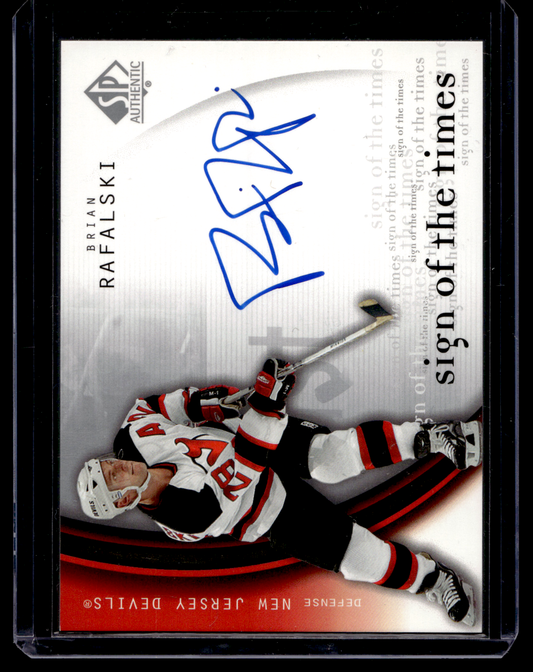 2005-06 Upper Deck SP Authentic - Sign of the Times - Brian Rafalski #BR