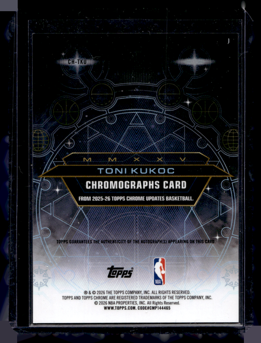 2025-26 Topps Chrome Update Series - Chromographs - Toni Kukoc #CH-TKU