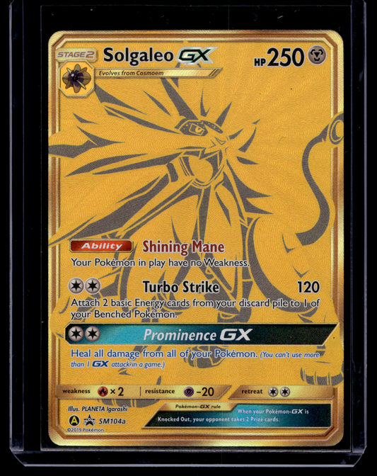 2019 Pokemon Sun & Moon - Black Star Promos - Solgaleo GX #SM104a
