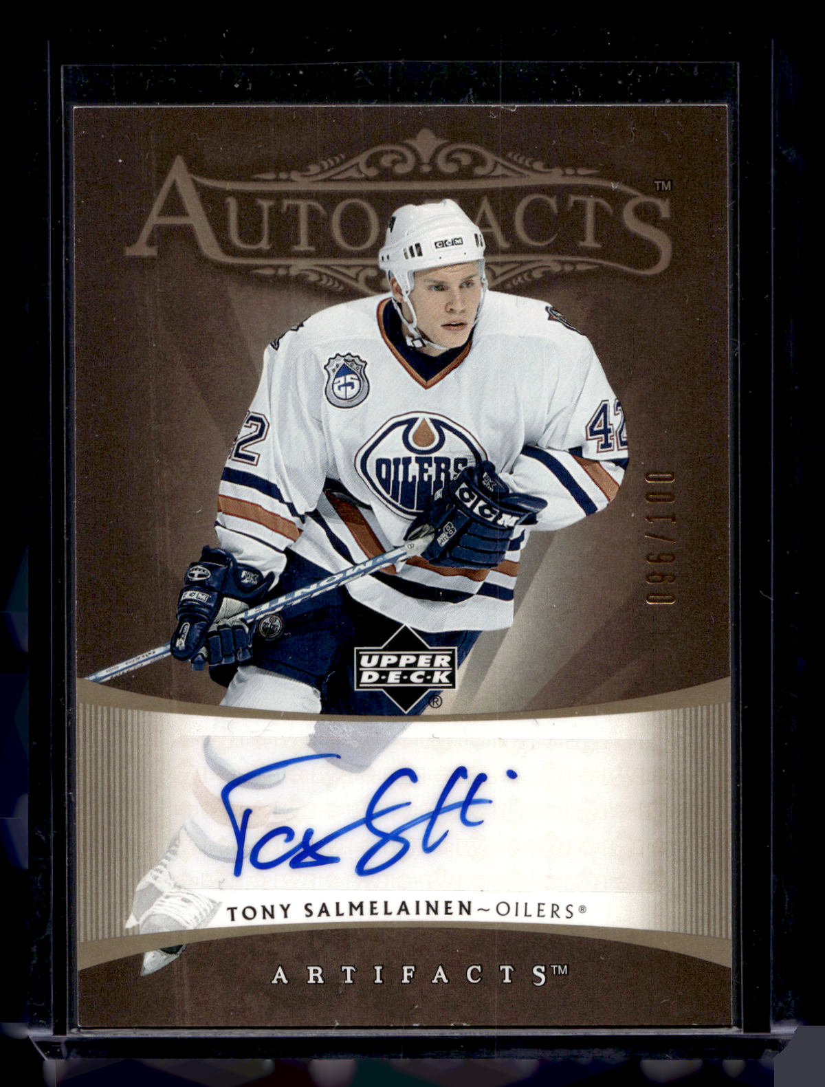 2005-06 Upper Deck Artifacts - Auto-Facts - Tony Salmelainen #AF-TS /100