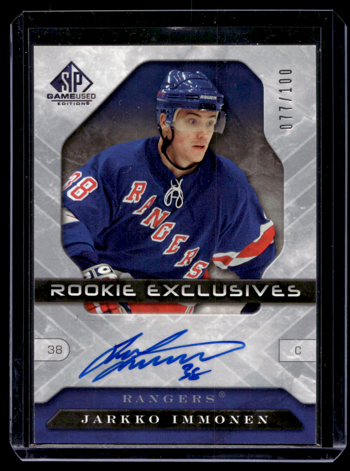 2006-07 Upper Deck SP Game Used Edition - Rookie Exclusives Autographs - Jarkko Immonen #RE-JI /100 RY