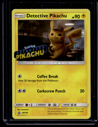 2019 Pokemon Sun & Moon - Black Star Promos - Detective Pikachu (Promo Movie Stamp) #SM190