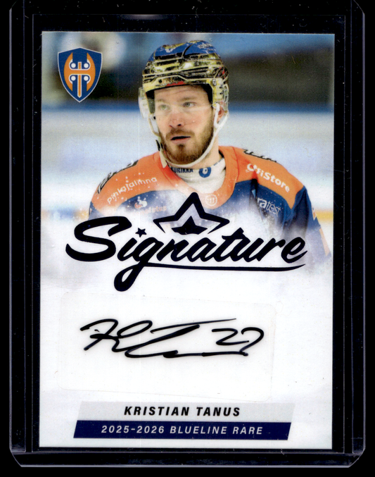 2025-26 Blueline Signature Rare - Kristian Tanus #AU-KT /20