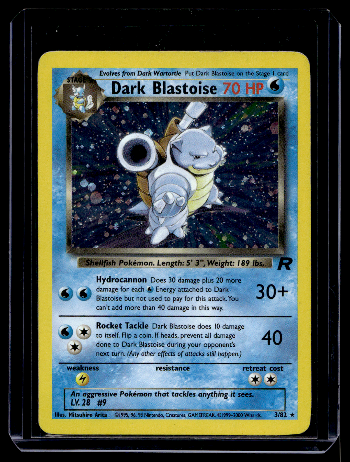 2000 Pokemon Team Rocket - Holo - Dark Blastoise #3 (Kunto: Good)