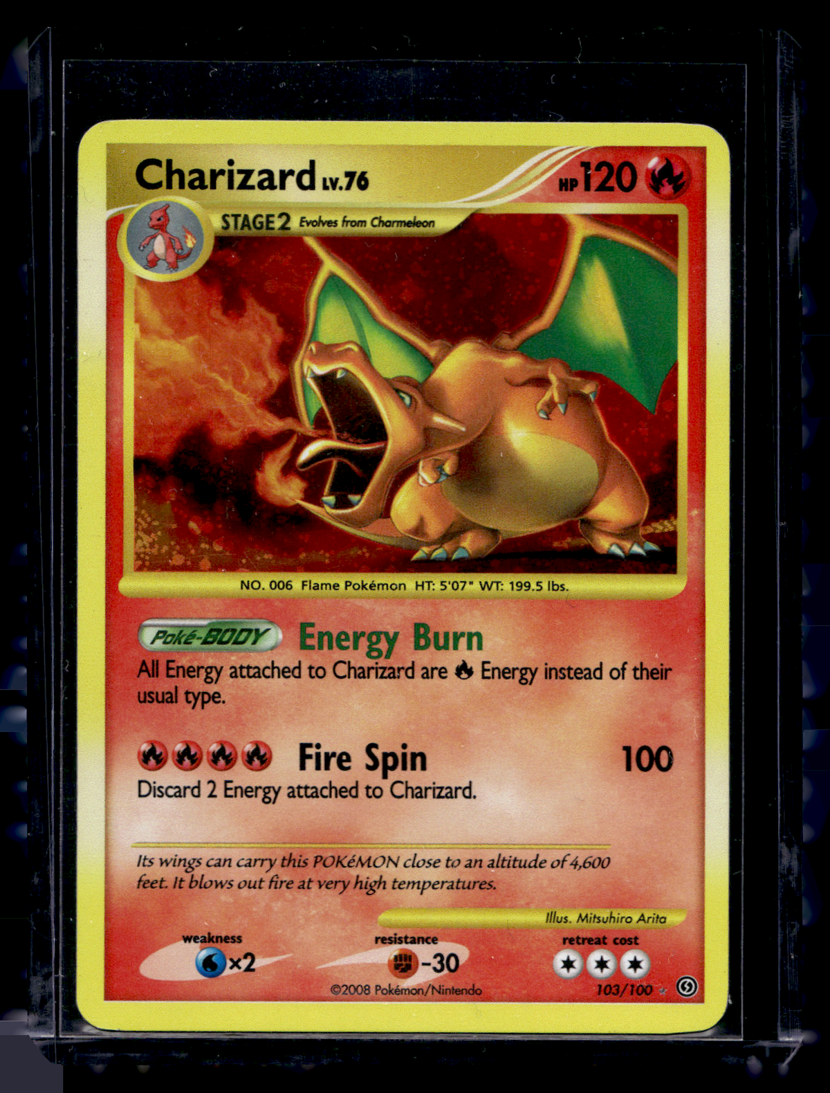 2008 Pokemon Diamond & Pearl - Stormfront - Holo - Charizard #103 (Kunto: Good/Excellent)